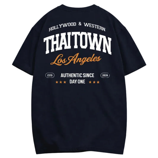 THAITOWN- HOLLYWOOD & WESTERN TEE NAVY PRE ORDER