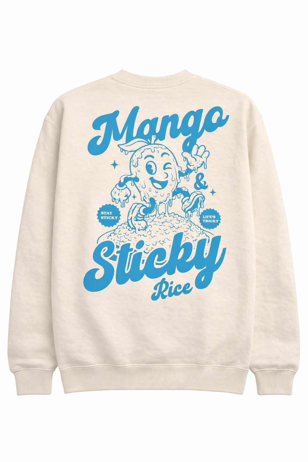 THAITOWN- MANGO & STICKY RICE CREW SWEATER CREAM
