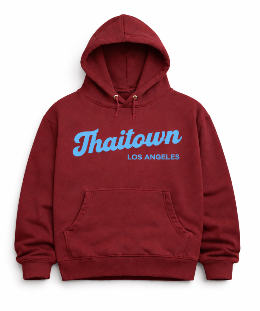 THAITOWN- LOGO HOODIE BURGUNDY