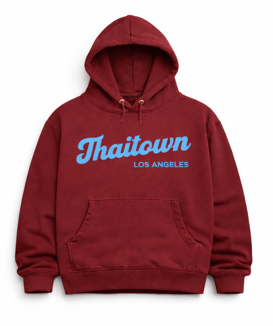 THAITOWN- LOGO HOODIE BURGUNDY